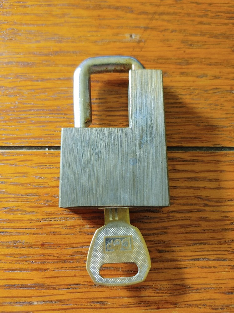 Vintage Trailer Coupler Lock Padlock With Key