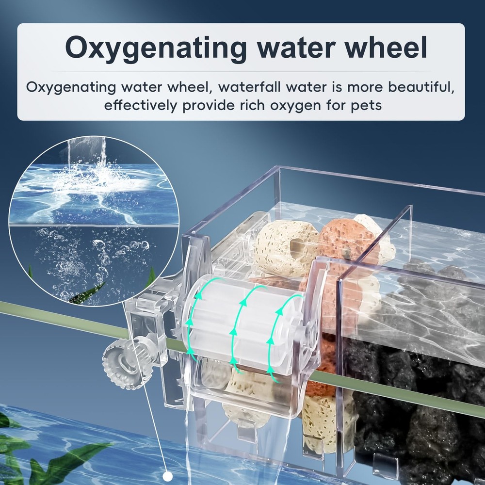 Premium Multi-Layer Aquarium Filter for 20 to 30 Gallon Fish Tanks: Oxygenati...