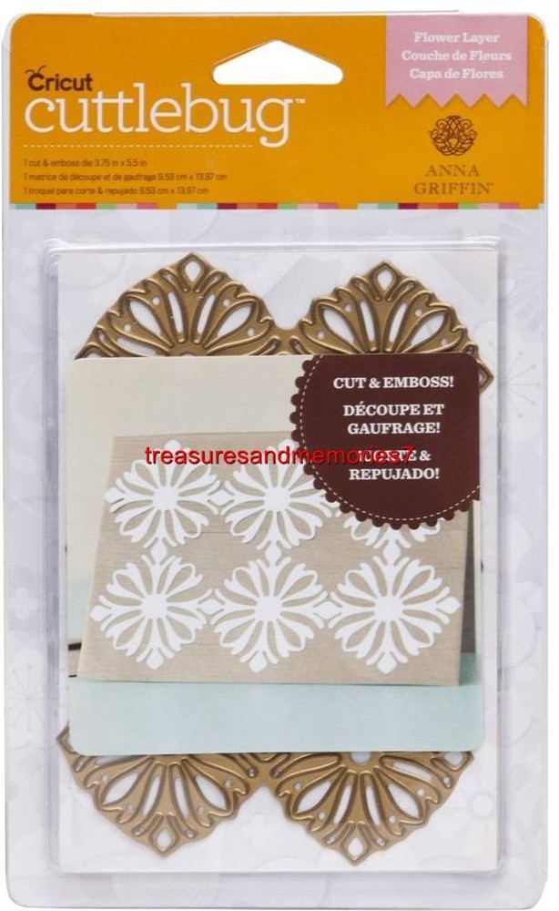 CRICUT CUTTLEBUG Anne Griffin 3.75" X 5.5" Cut and Emboss FLOWER LAYER