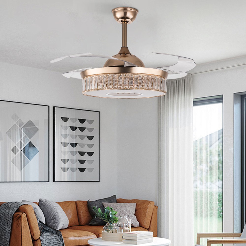 Adjustable Ceiling Fan Light With Remote Control Ceiling Fan Lamp For Bedroom