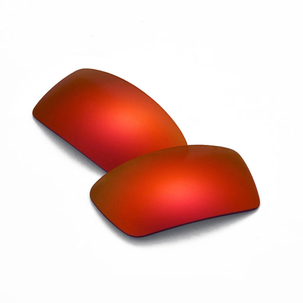 Walleva Mr.Shield Polarized Fire Red Replacement Lenses for Oakley Gascan