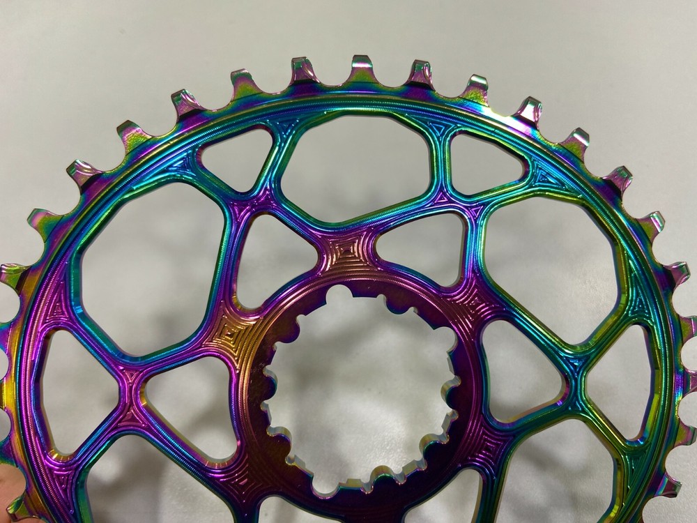 AbsoluteBlack Oval Boost 148 Direct Mount Chainring for SRAM (PVD Rainbow)