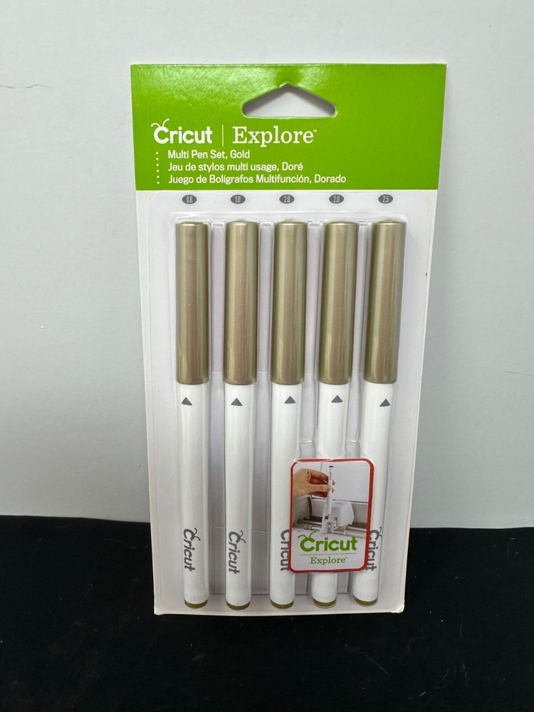 Cricut Explore Multi Pen Set Gold Write Draw Calligraphy Water Based Ink 5 Pack