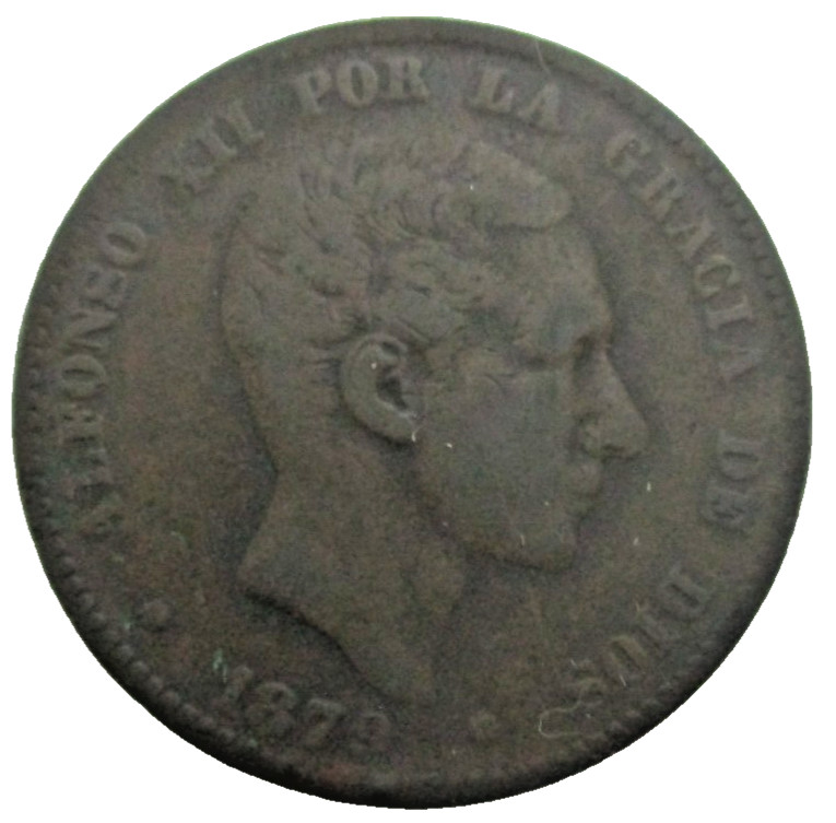 1879 Spain 10 CENTIMOS Coin!!