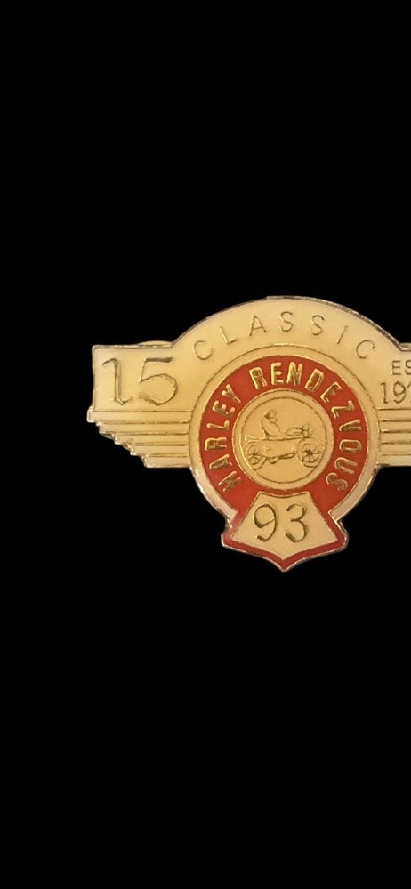 Harley Davidson Rendezvous Classic 1993 Biker Event Collectable Pin