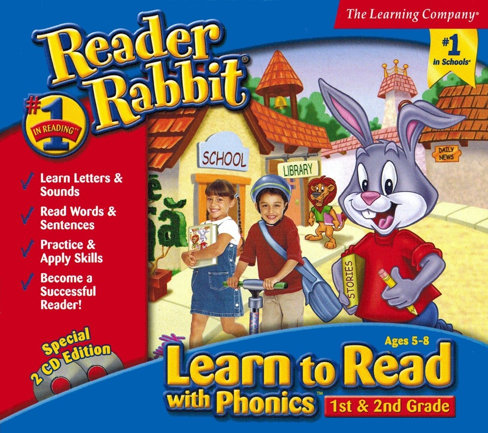 Reader Rabbit Learn to Read Phonics 1st - 2nd Ages 5-8 Learning Company Sealed