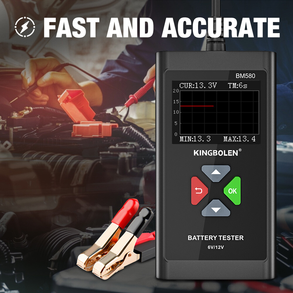 Battery Tester 12V Car Load Analyzer Charging Cranking Test Scan Tool 2000CCA
