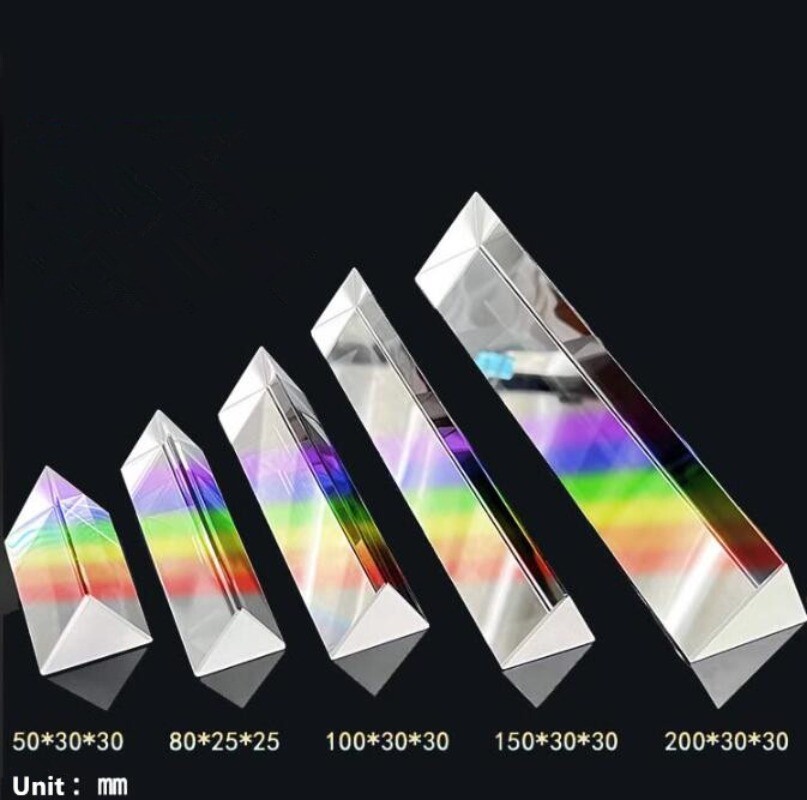 Triangular Prism Rainbow Prisma Crystal Photographic Physics Light Experiment