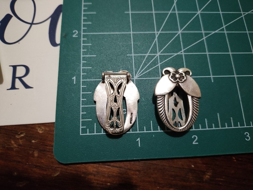 vintage georg jensen Sterling Silver Clips