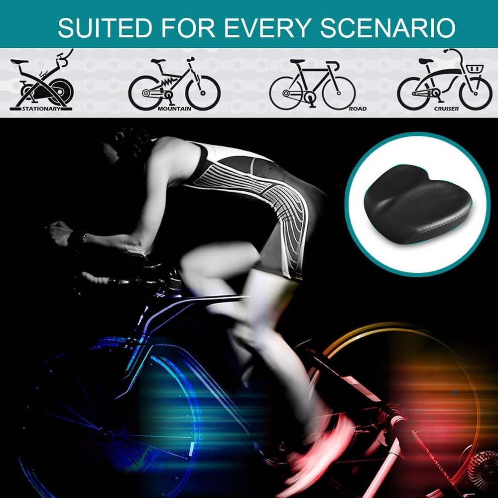 Comfortable Bicycle Saddle for Exercise and Road Bicycle Oversized Comfort Se...