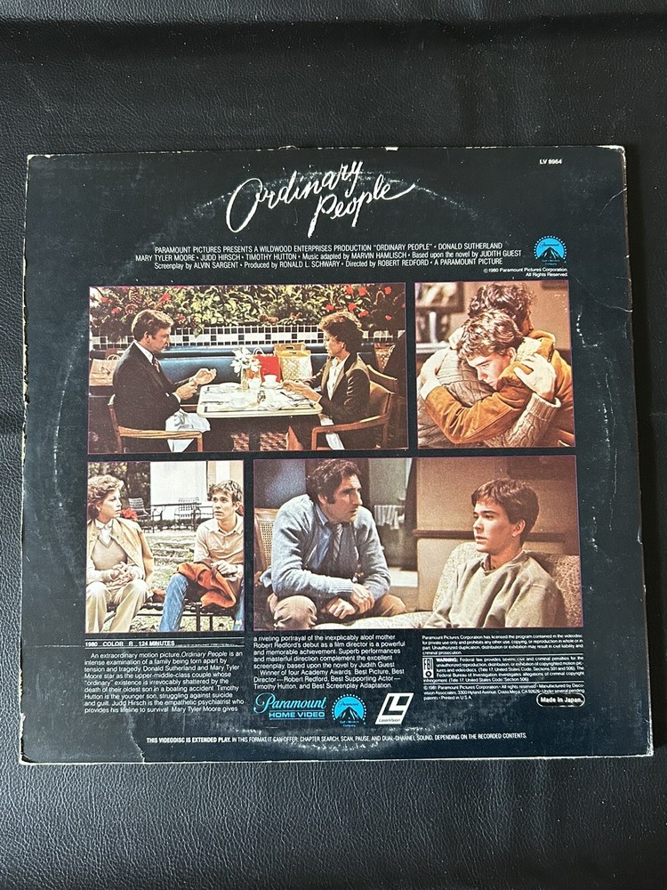 ORDINARY PEOPLE laserdisc LD DONALD SUTHERLAND 2 DISC SET