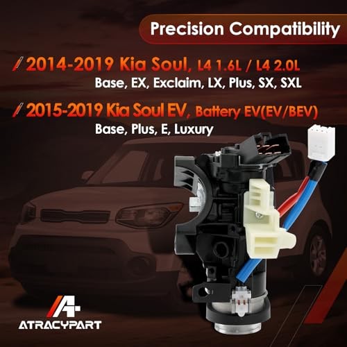 Ignition Lock Cylinder Switch & Cylinder Housing, with Keys, Assembly
