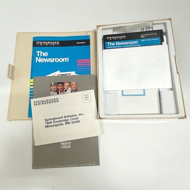 Springboard The Newsroom Software Commodore 64 128 Vintage Computer Untested