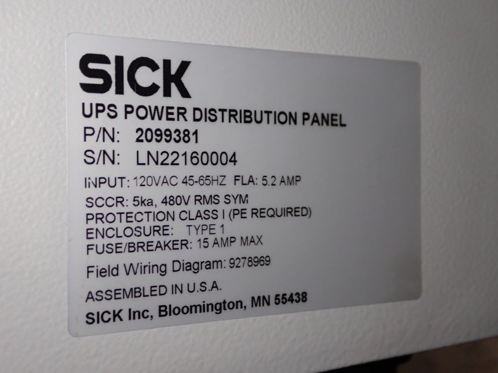 SICK UPS POWER DISTRIBUTION PANEL 2099381