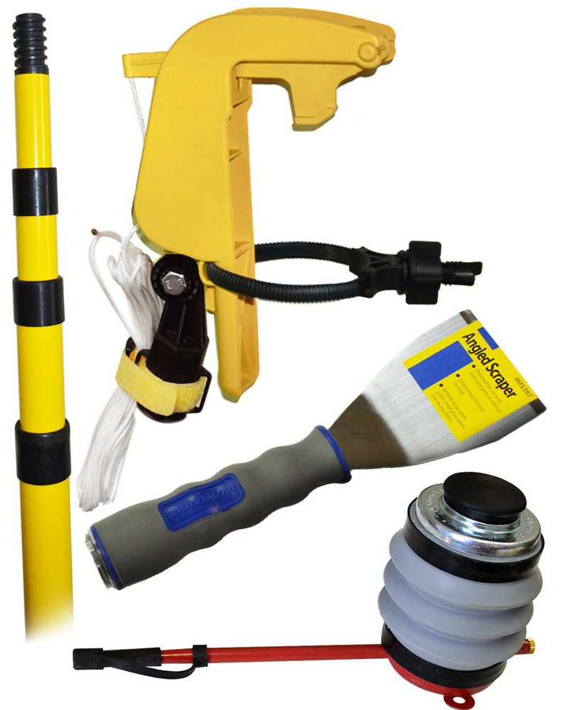 (GSPDS412) Gotcha Sprayer Pro Duster Scraper, 12ft 4 Sect. Ext. Pole