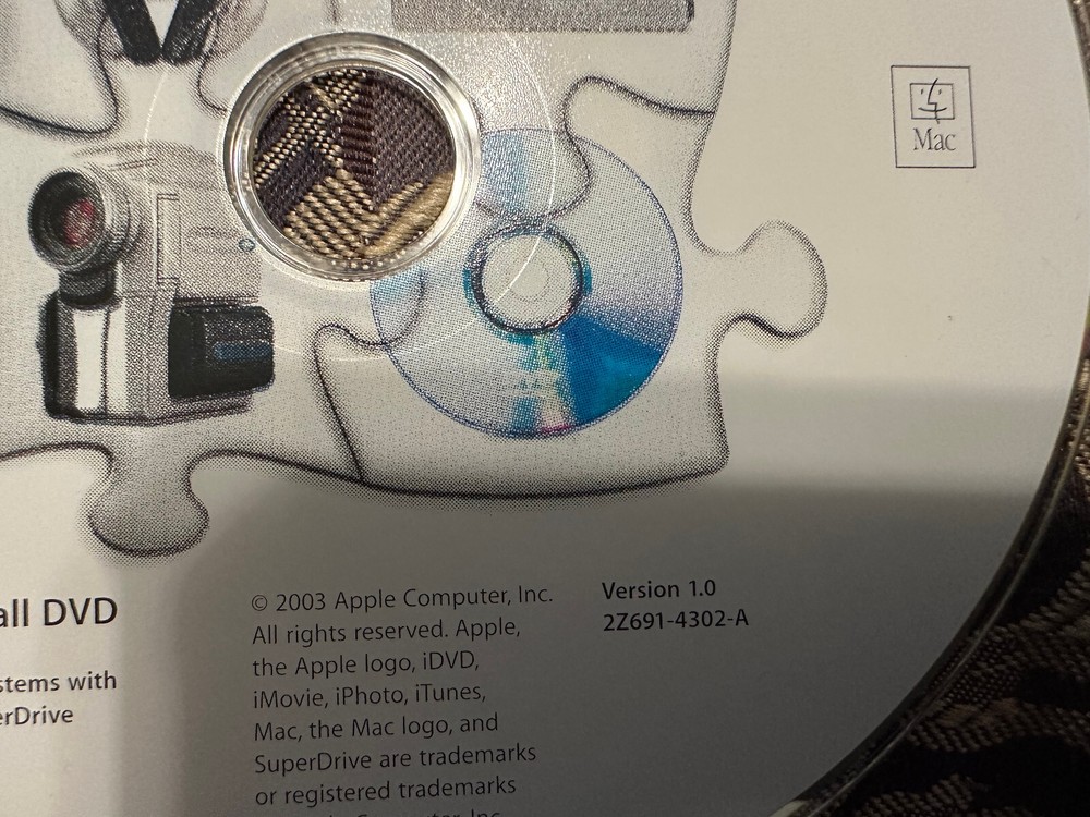 Vintage Apple iLIfe (2003) Install DVD