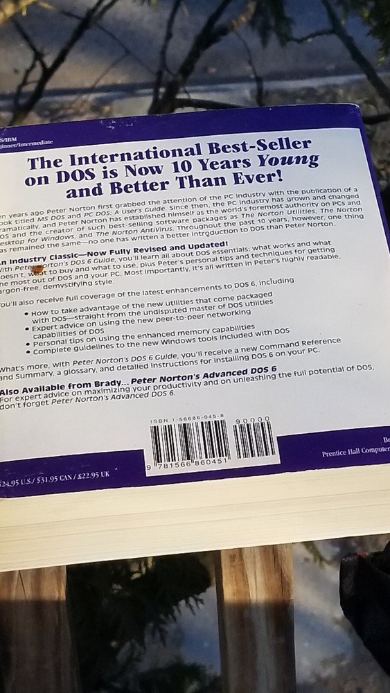 VINTAGE ELECTRONICS BOOK PETER NORTON'S DOS 6 GUIDE