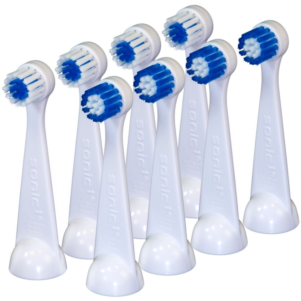 Cybersonic 3 Compact Replacement Brush Heads, 8 Pack
