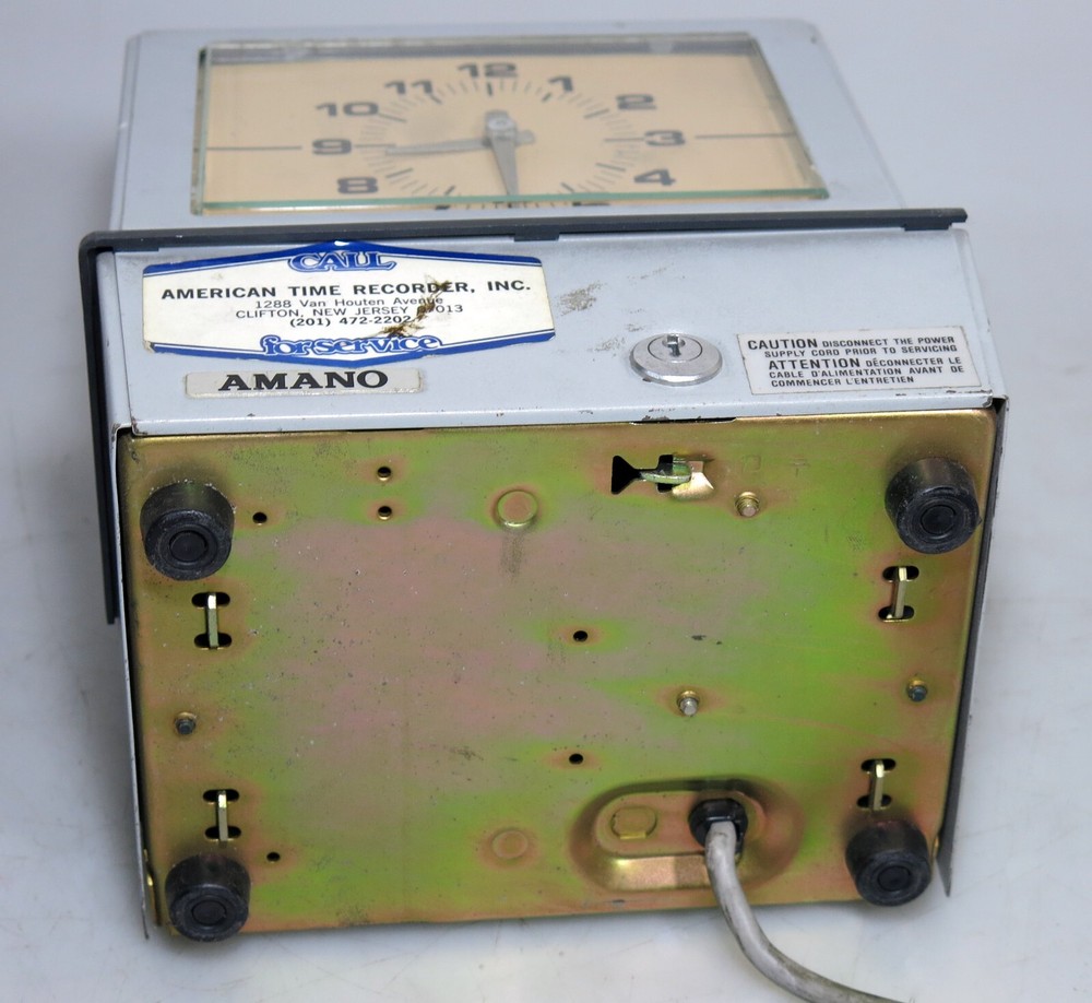 Vintage Atomic Amano Timeclock Model 3607 (no keys)