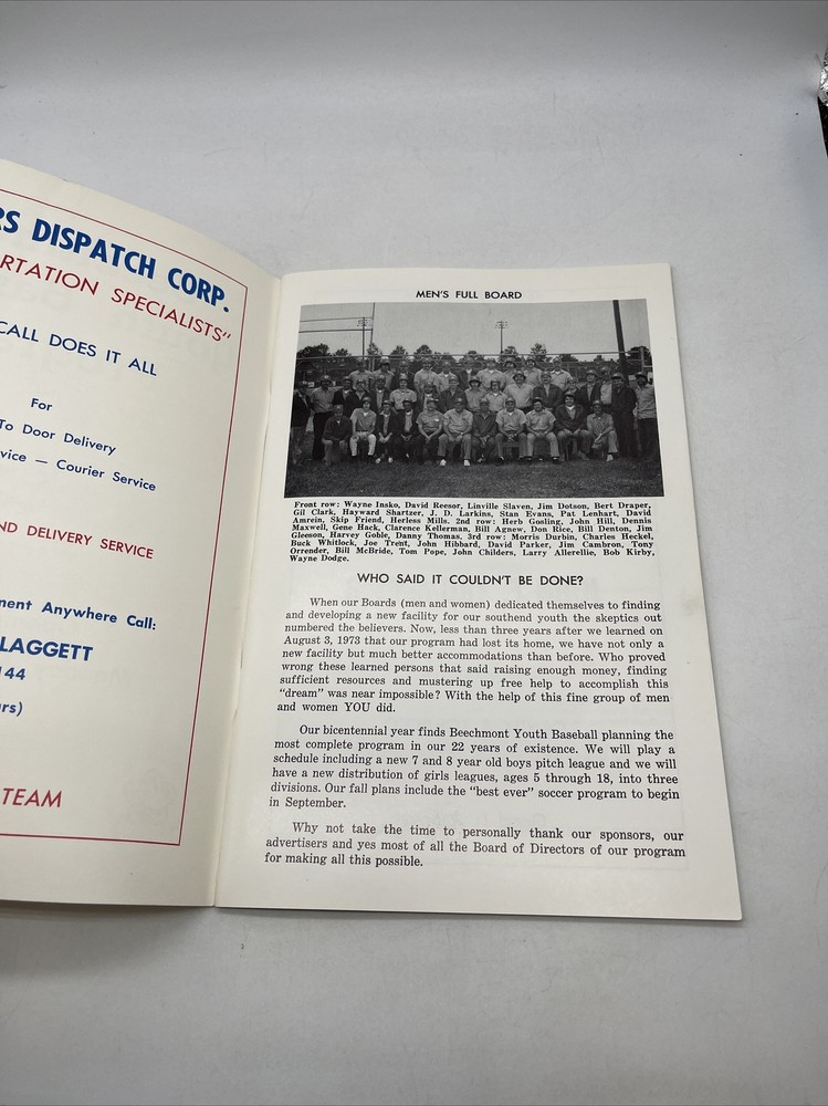 1976 Beechmont Youth Baseball Program Opening Day