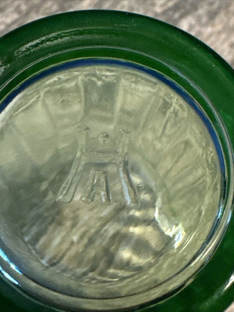 Antique Jeanette Doric Pattern Green Depression Glasses 4.25"