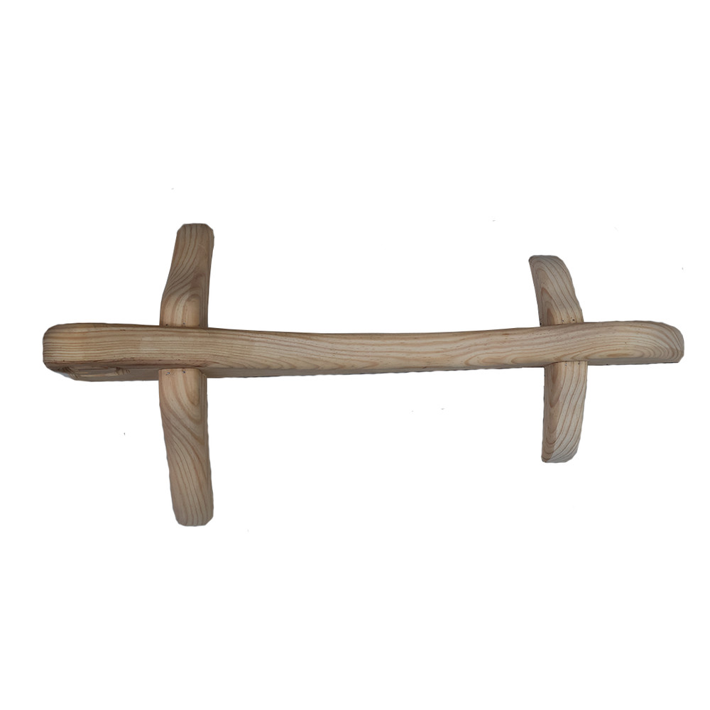 Handcrafted Solid Wood Saddle Stand – Natural Finish (Unassembled Kit)