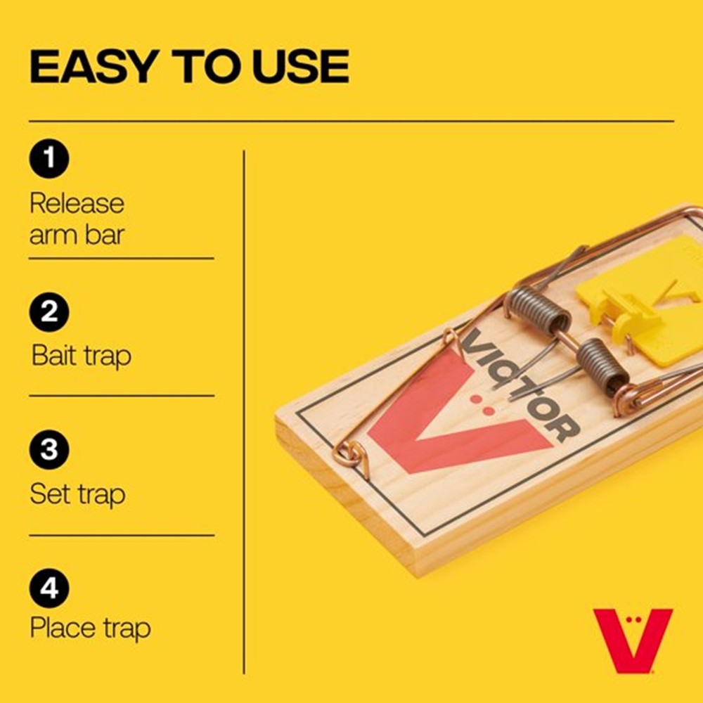 Victor Wooden Extended Trigger Rat Trap - 1 Unit