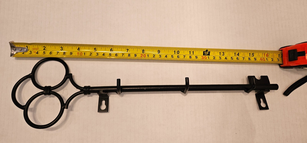 Cast Iron Skeleton Key Holder Three Hook Antique Rustic Primitive Style Replica