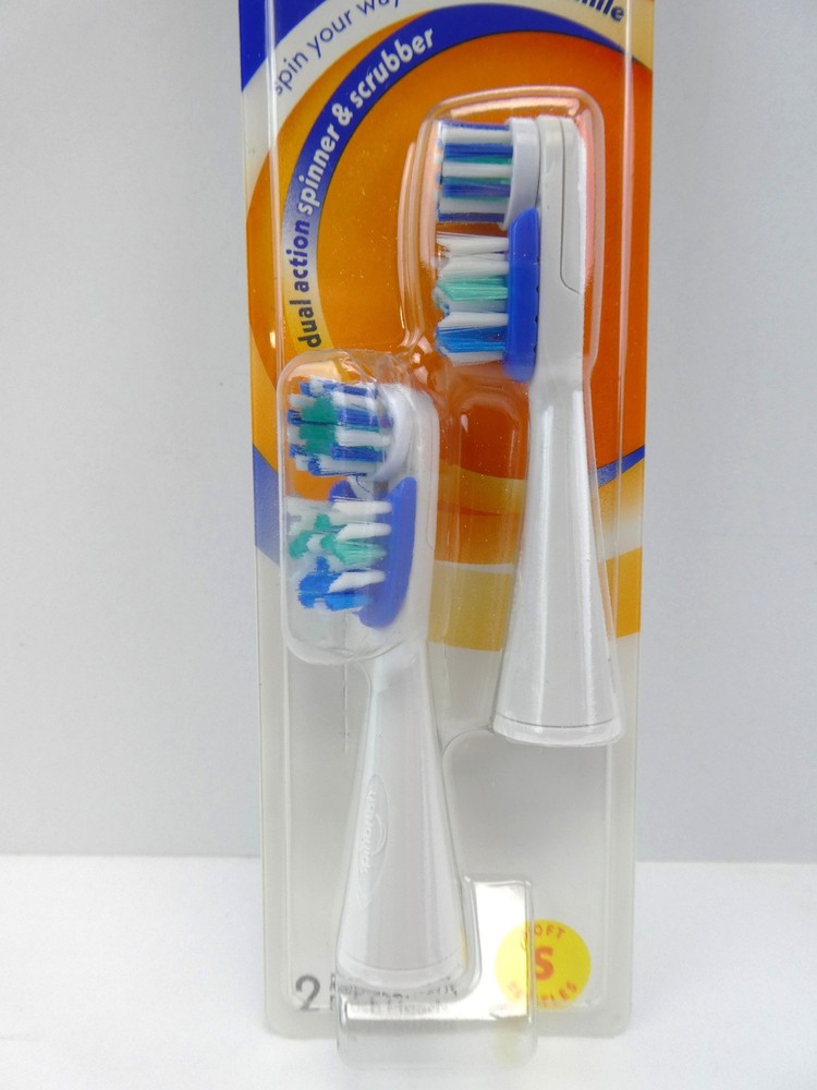 Spinbrush Pro Clean Replacement Brush Heads Soft Bristles 2-Pack