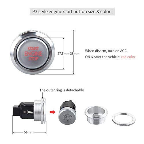 ES002-P3 Push Engine Start button Module and keyless go System Compatible