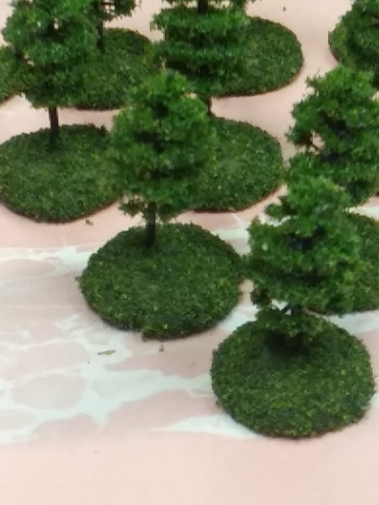 10 based Landscape Model Shade Trees wargaming scenery terrain micro armor 1.25"
