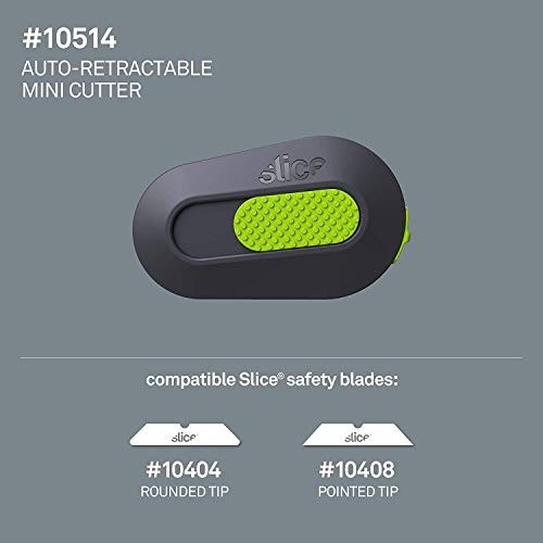 Auto-Retractable Mini Box Cutter - Safe Ceramic, Lasts 11x Longer, Keychain Open