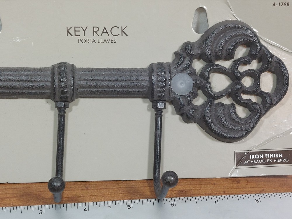 Key Rack 3 Hook Iron Finish