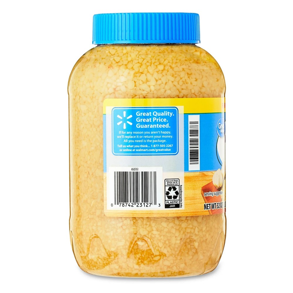 Great Value Minced Garlic in Water, 32 oz
