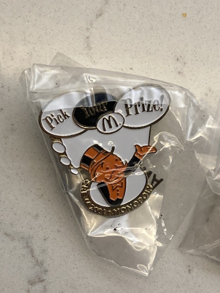 2001 McDonald’s Complete Set Of 3 Monopoly Crew Pins Sealed