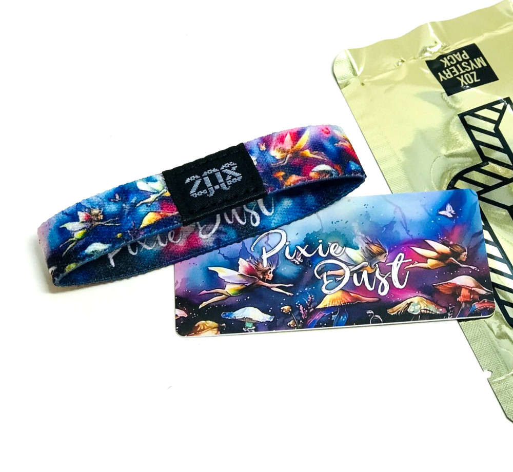 ZOX *PIXIE DUST* Silver Single Med Mys Wristband w/Card