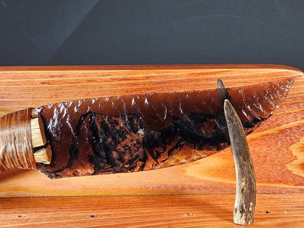 Sharp as H#LL WICKED A$$ LACE Obsidian Cholla Knife~Master Knapper~KENNY HULL