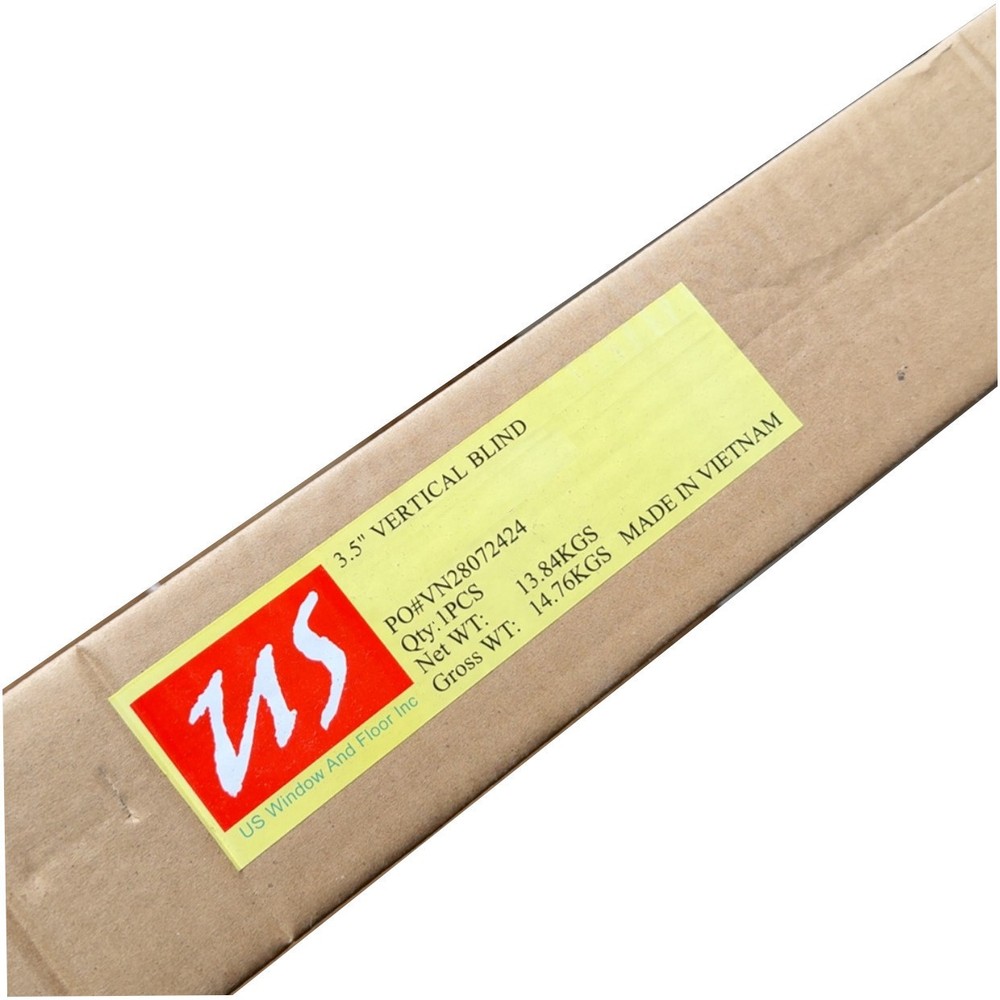 3.5" PVC Vertical Blinds - 30 Stock Sizes - Smooth White