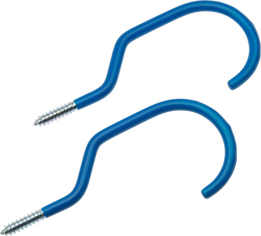Park Tool Blue Vinyl Coated Wood Storage Hooks 2-Pack | Scratch-Resistant
