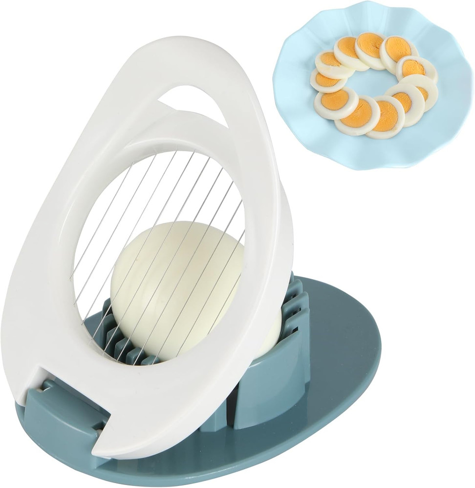 Egg Slicer & Dicer for Hard Boiled Eggs - Heavy Duty Cutter Dicer with Stainless