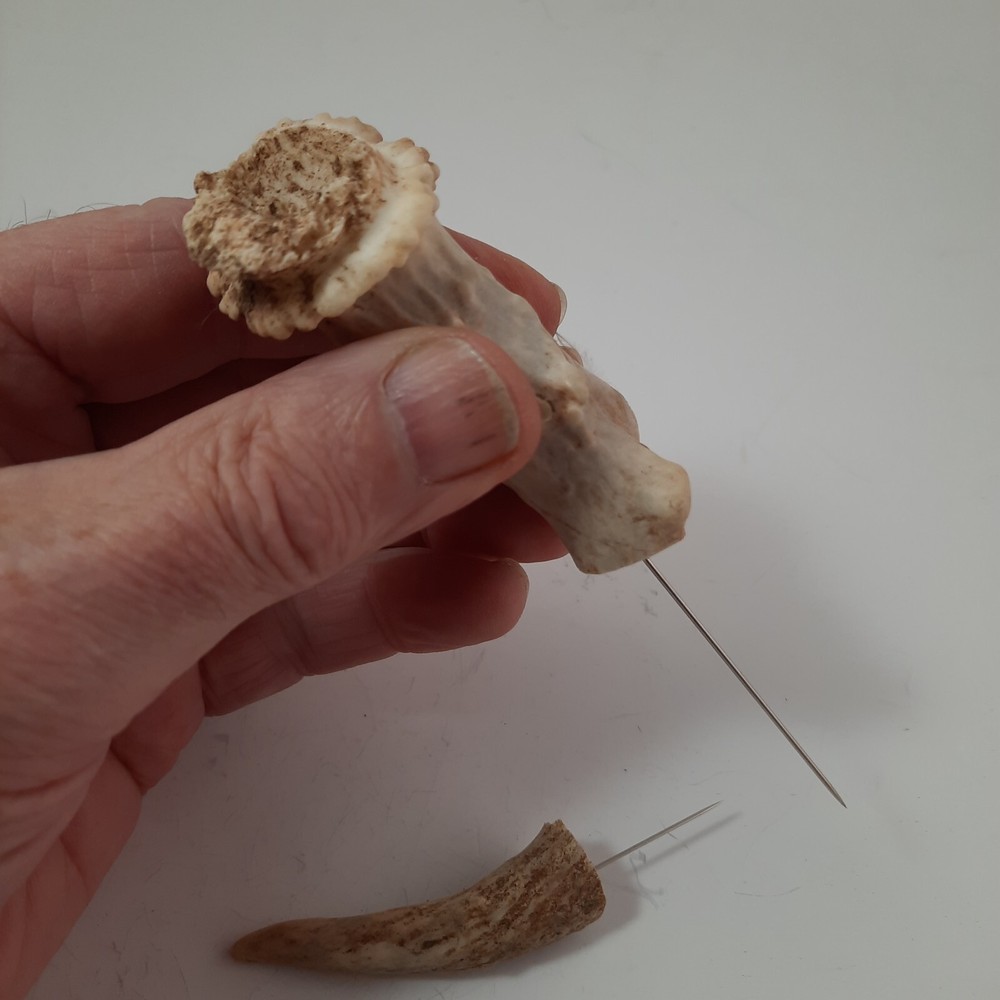 2 Whitetail Antler Dubbing Needle Fly Tying Tools