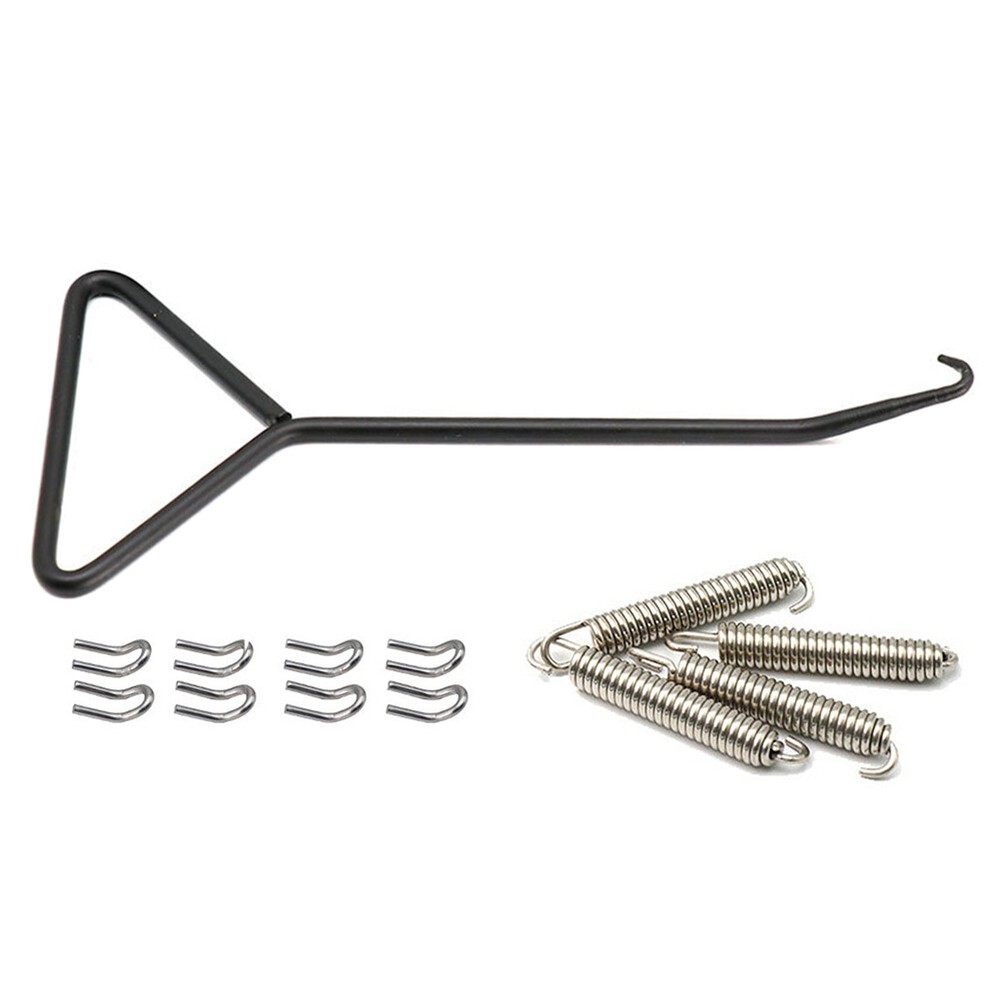 Exhaust Pipe Muffler Mounting Springs Hooks Set Link B01 Chrome Motorcycle