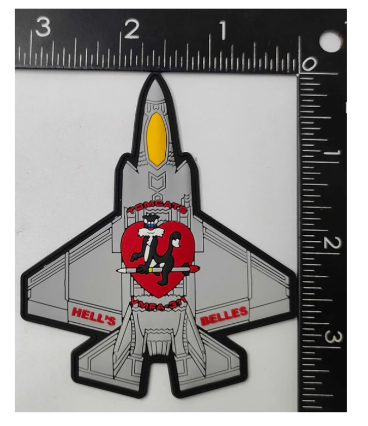 MARINE CORPS VMFA-311 TOMCATS F-35 HOOK & LOOP PVC PATCH