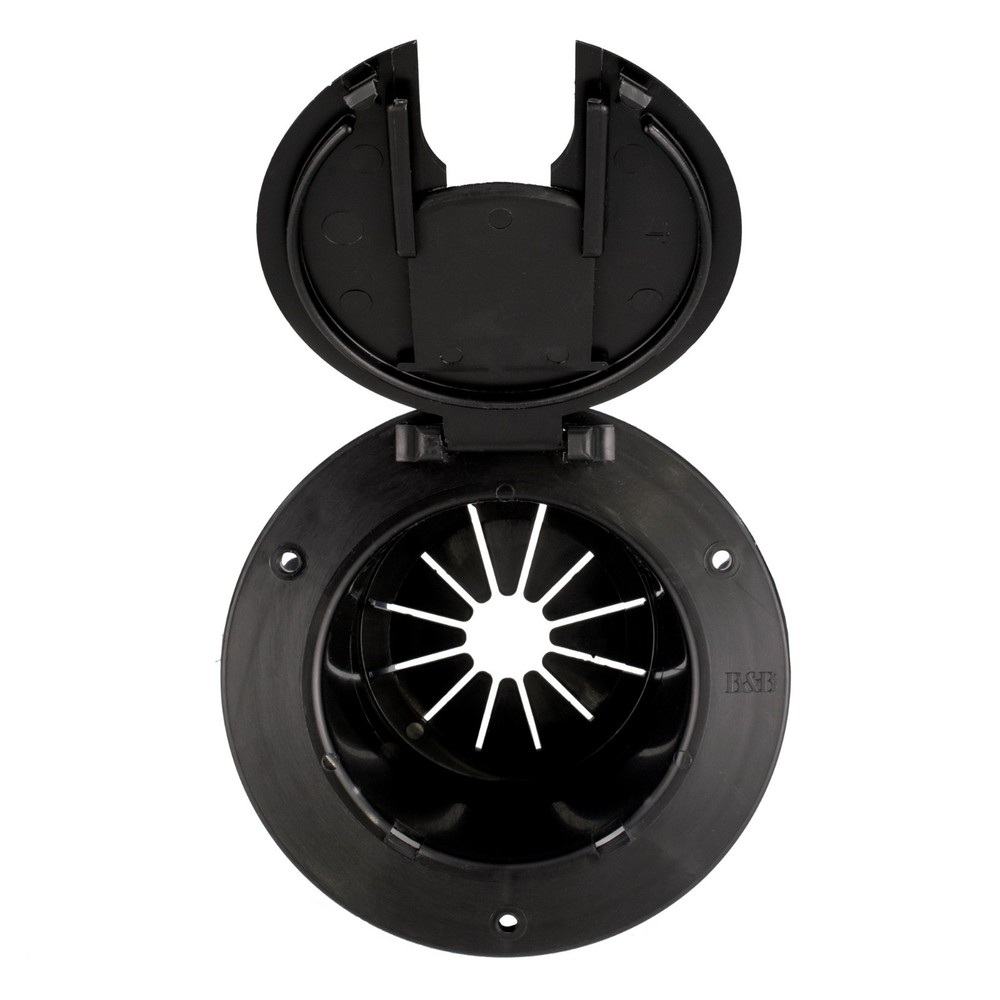 RV Camper Power Cord Hatch/ Cover Black Brand Sun Fade Protected