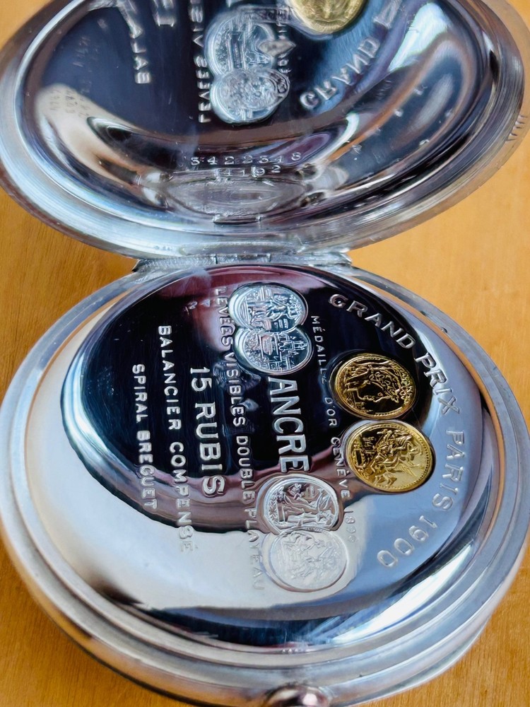 2T805 Zenith silver pocket watch