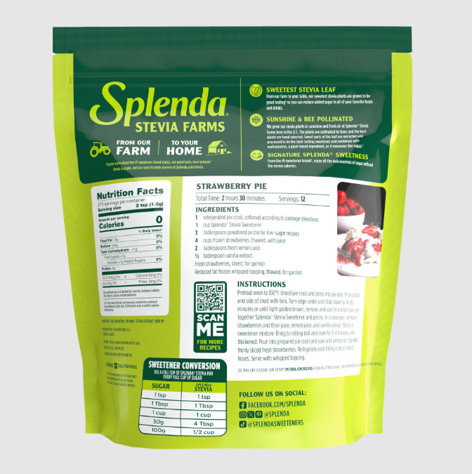 Splenda Stevia Granulated 9.7oz Pouch