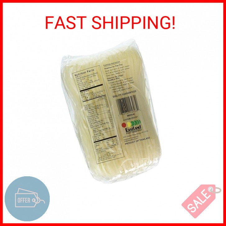 Asian Best Premium Rice Stick Noodle Medium, 16oz (3 Pack)