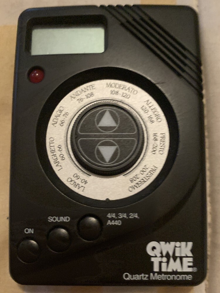 Qwik Time Qt-7 Quartz Metronome with Digital Display - Working Tested - *Read*