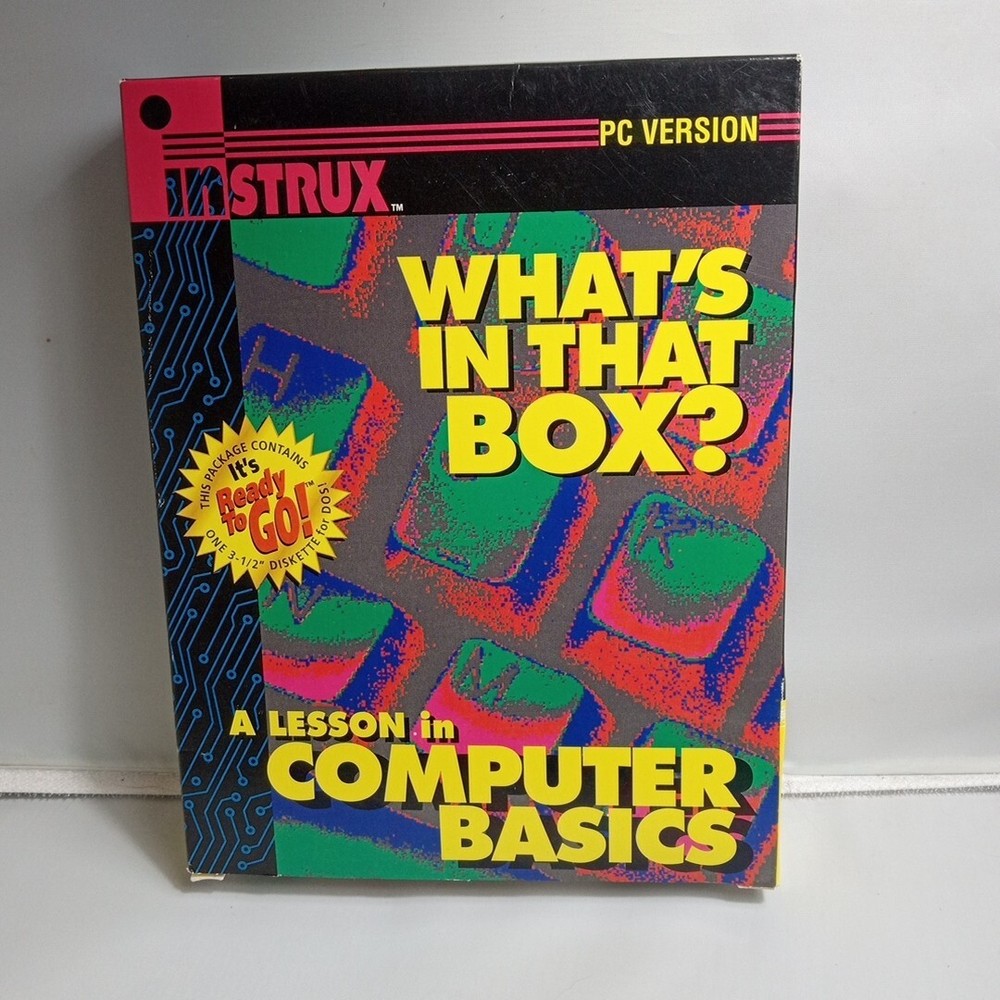 What's In That Box? 1994 A Lesson In Computer Basics PC Version Vintage Program.