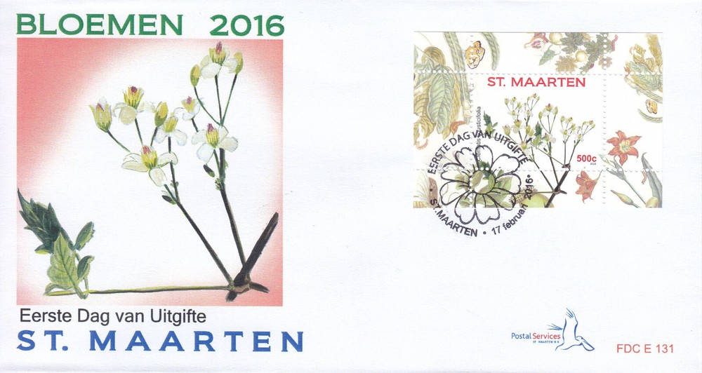 Sint Maarten Issue FDC 2016 (131) Flowers